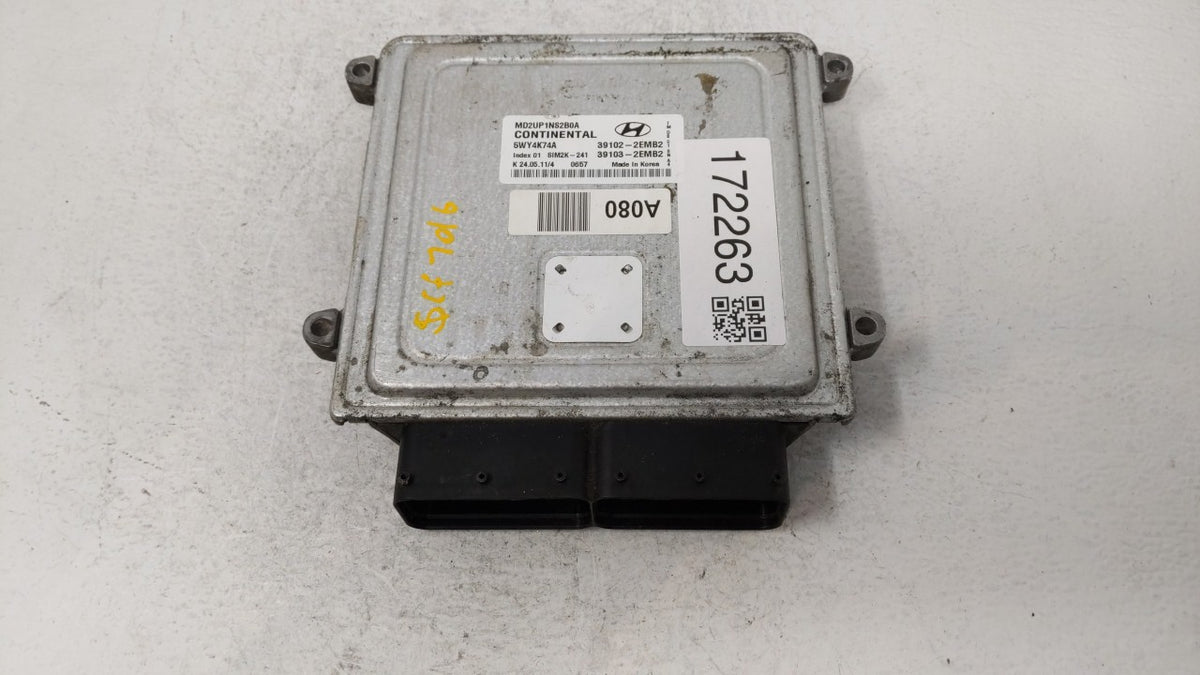 2011-2013 Hyundai Elantra PCM Engine Control Computer ECU ECM PCU OEM P/N:39102-2EMP2 39102-2EMP3, 39103-2EMB3 Fits 2011 201