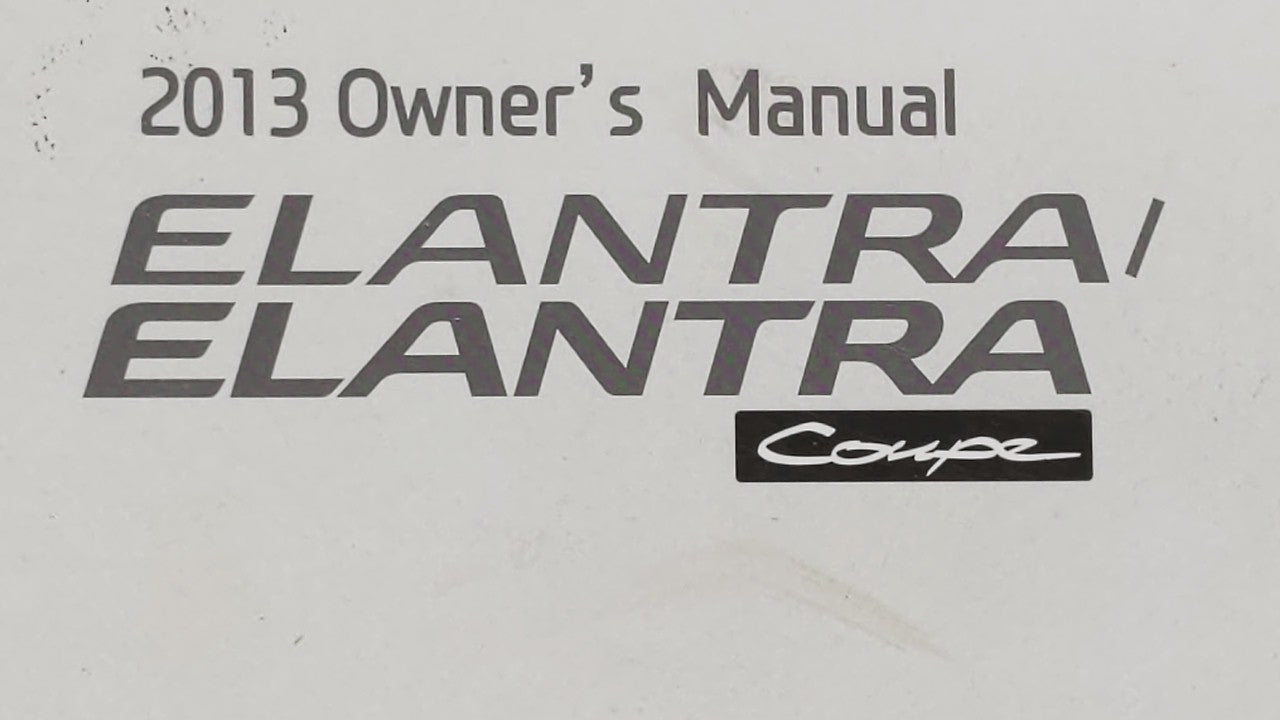 2013 Hyundai Elantra Owners Manual Book Guide OEM Used Auto Parts - Oemusedautoparts1.com