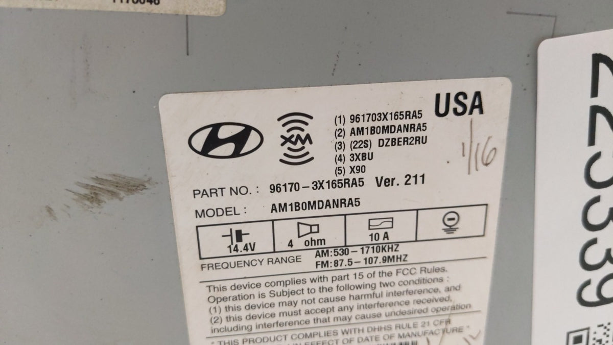 2013-2013 Hyundai Elantra Am Fm Cd Player Radio Receiver 225339 - Oemusedautoparts1.com