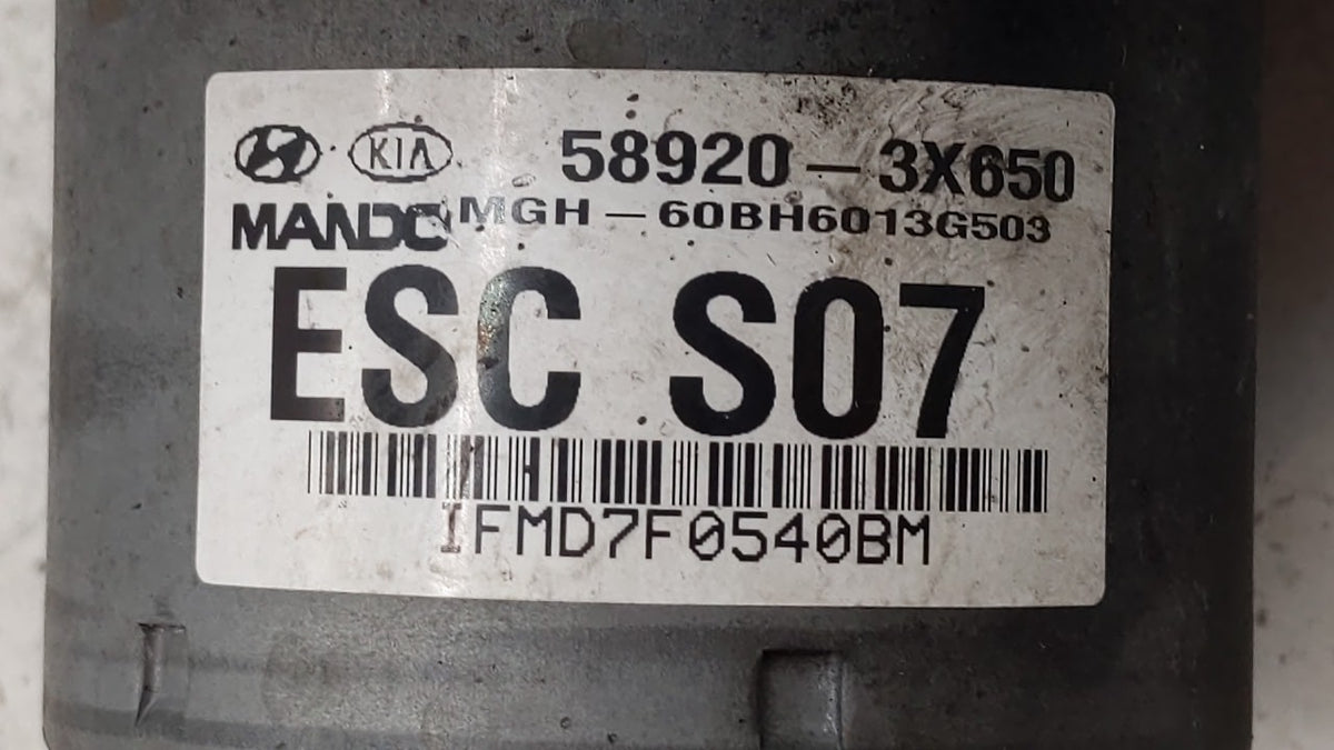2011-2013 Hyundai Elantra Anti-Lock Brake ABS Pump Module Actuator OEM P/N:58920-3X650 Fits Fits 2011 2012 2013 OEM Used Aut