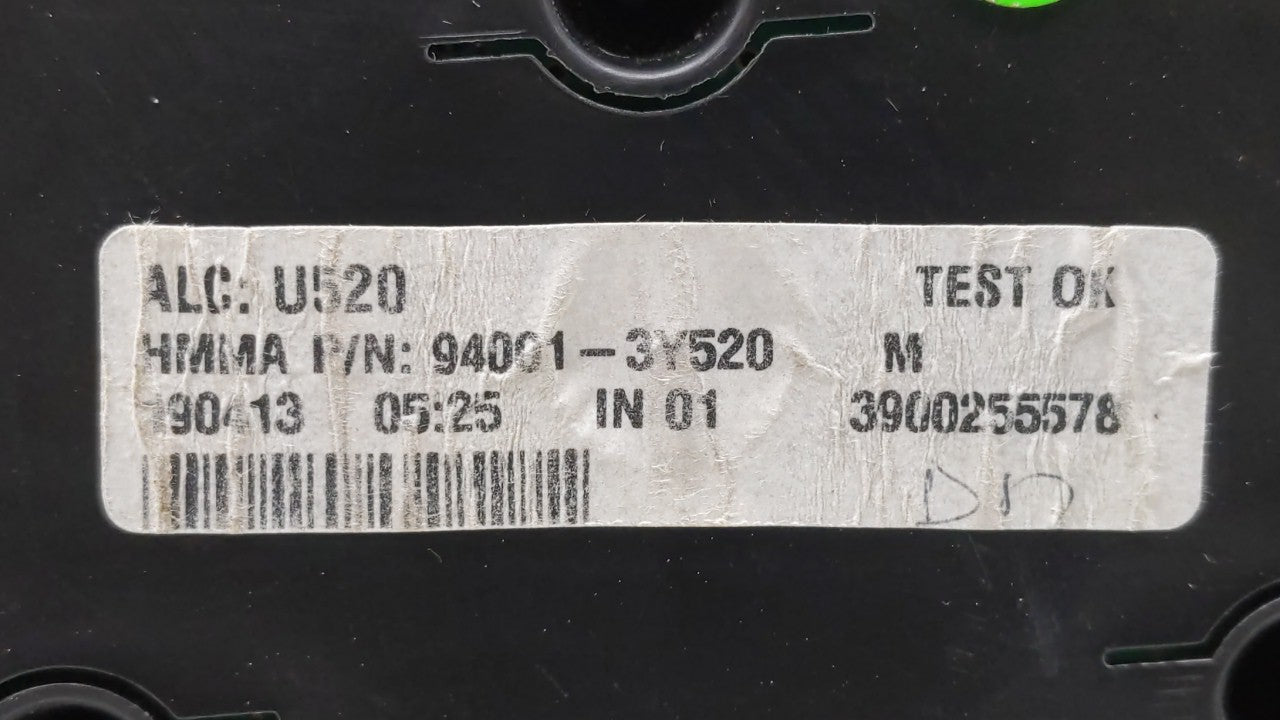 2013 Hyundai Elantra Instrument Cluster Speedometer Gauges P/N:94001-3Y520 Fits OEM Used Auto Parts - Oemusedautoparts1.com