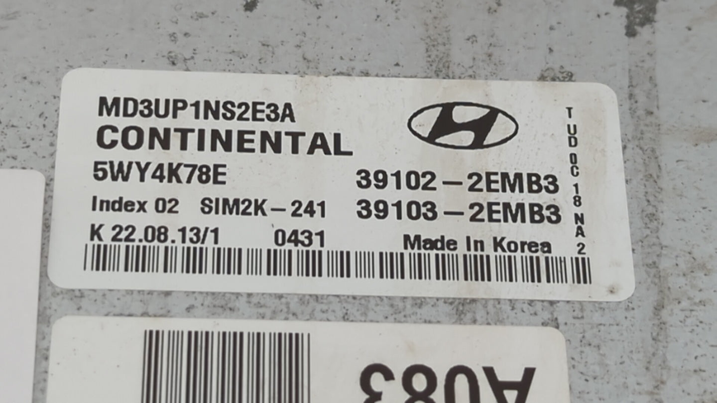 2011-2013 Hyundai Elantra PCM Engine Control Computer ECU ECM PCU OEM P/N:39103-2EMB2 39102-2EMB2 Fits Fits 2011 2012 2013 O