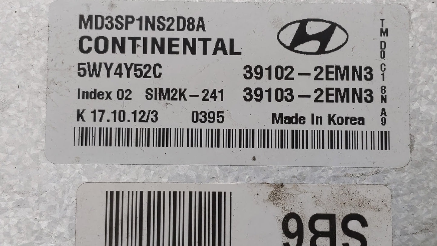 2011-2013 Hyundai Elantra PCM Engine Control Computer ECU ECM PCU OEM P/N:39102-2EMN2 39103-2EMN2 Fits Fits 2011 2012 2013 O