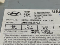 2013 Hyundai Elantra Radio AM FM Cd Player Receiver Replacement P/N:96170-3X155RA5 Fits OEM Used Auto Parts - Oemusedautopar