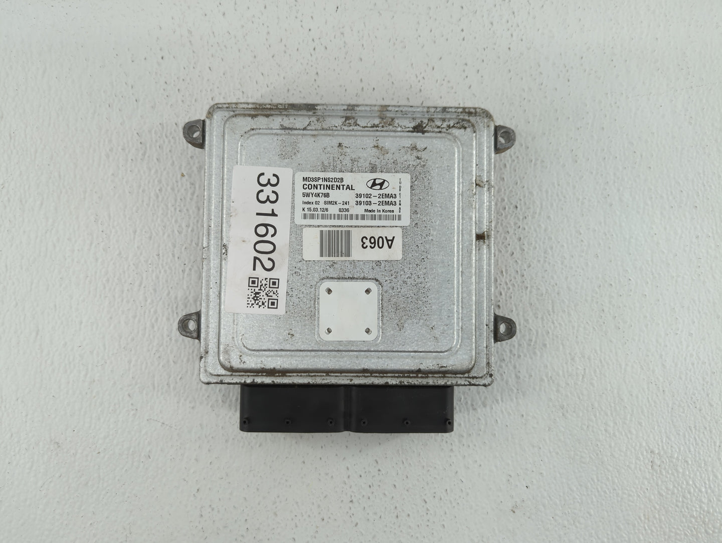 2011-2013 Hyundai Elantra PCM Engine Control Computer ECU ECM PCU OEM P/N:39102-2EMN2 39103-2EMN2 Fits Fits 2011 2012 2013 O