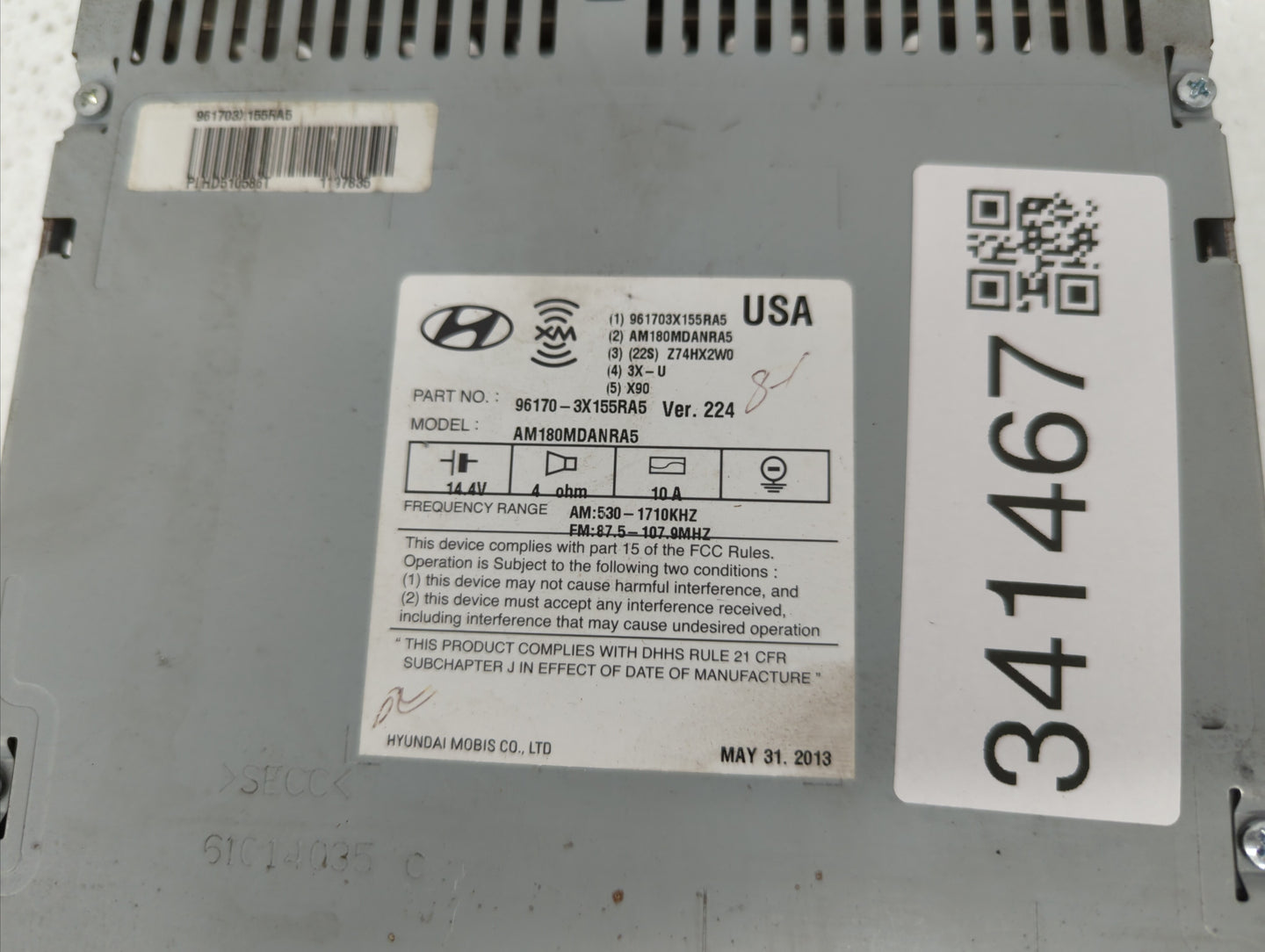 2013-2013 Hyundai Elantra Radio Control Panel - Oemusedautoparts1.com
