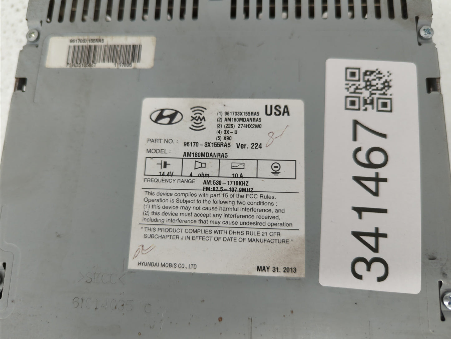 2013-2013 Hyundai Elantra Radio Control Panel - Oemusedautoparts1.com