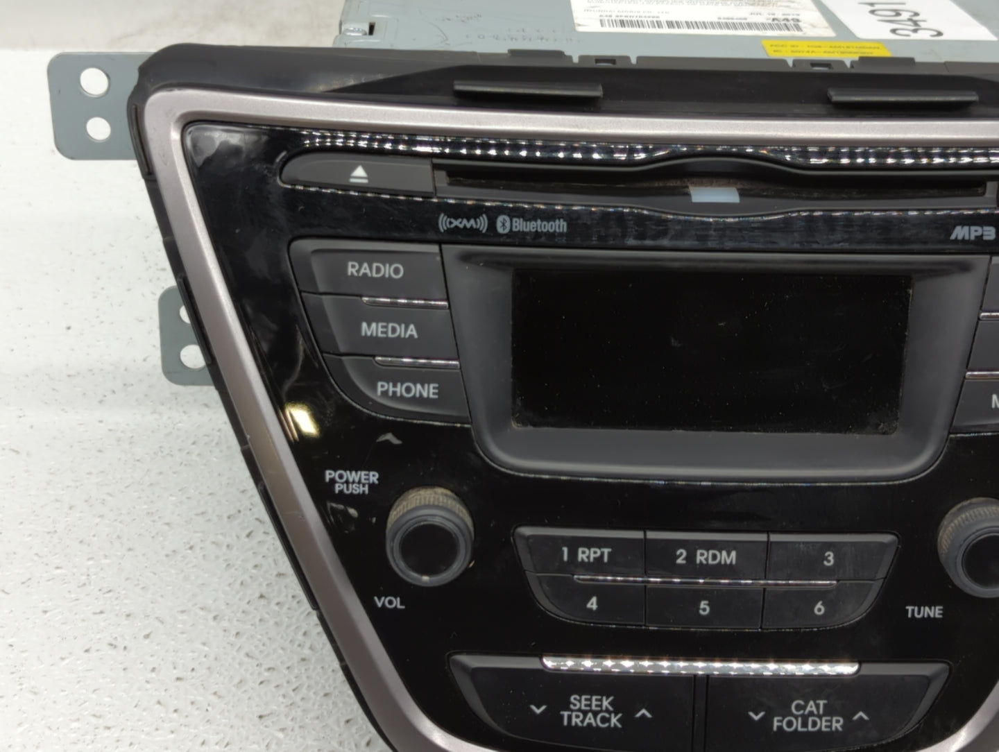 2013 Hyundai Elantra Radio AM FM Cd Player Receiver Replacement P/N:96170-3X165RA5 Fits OEM Used Auto Parts - Oemusedautopar