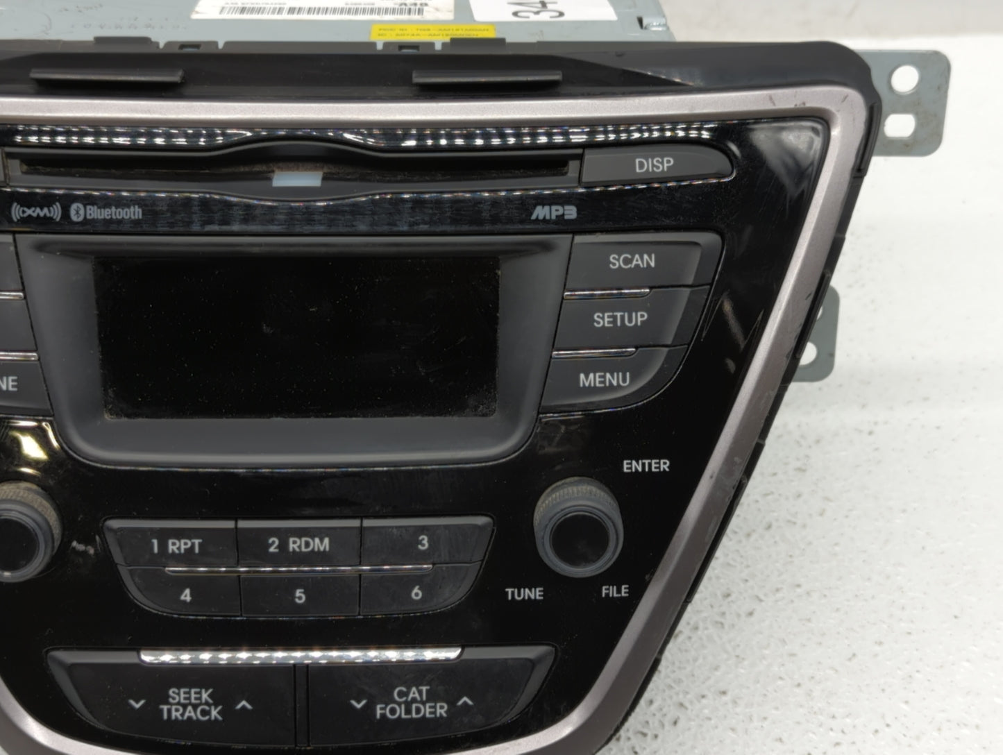2013 Hyundai Elantra Radio AM FM Cd Player Receiver Replacement P/N:96170-3X165RA5 Fits OEM Used Auto Parts - Oemusedautopar