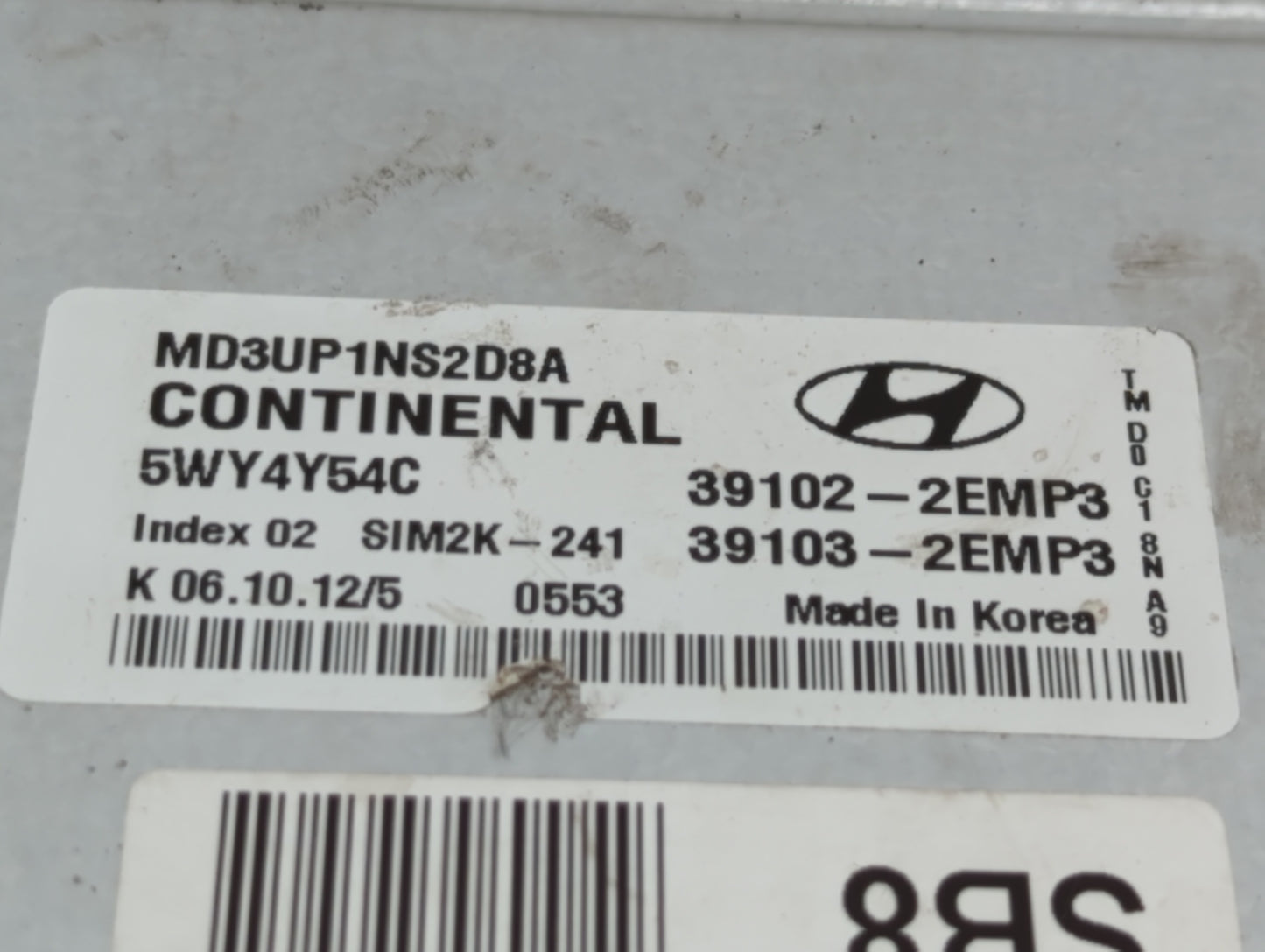 2011-2013 Hyundai Elantra PCM Engine Control Computer ECU ECM PCU OEM P/N:39103-2EMB2 39102-2EMB2 Fits Fits 2011 2012 2013 O