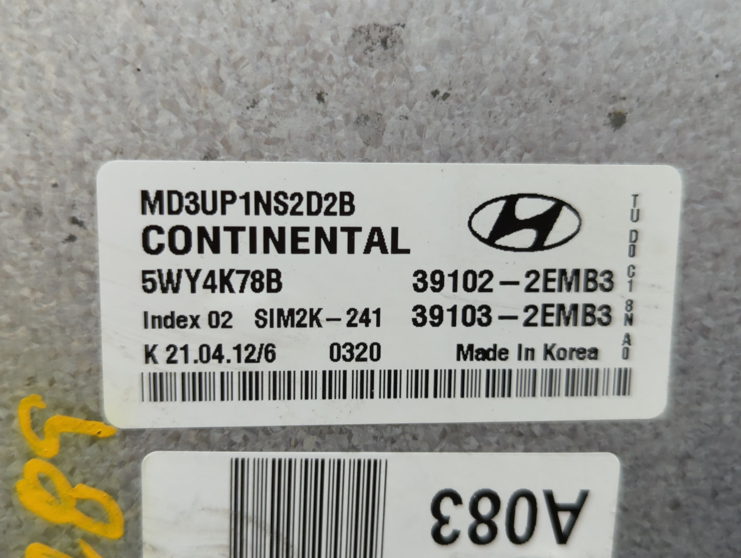 2011-2013 Hyundai Elantra PCM Engine Control Computer ECU ECM PCU OEM P/N:39102-2EMB3 39102-2EMB2 Fits Fits 2011 2012 2013 O