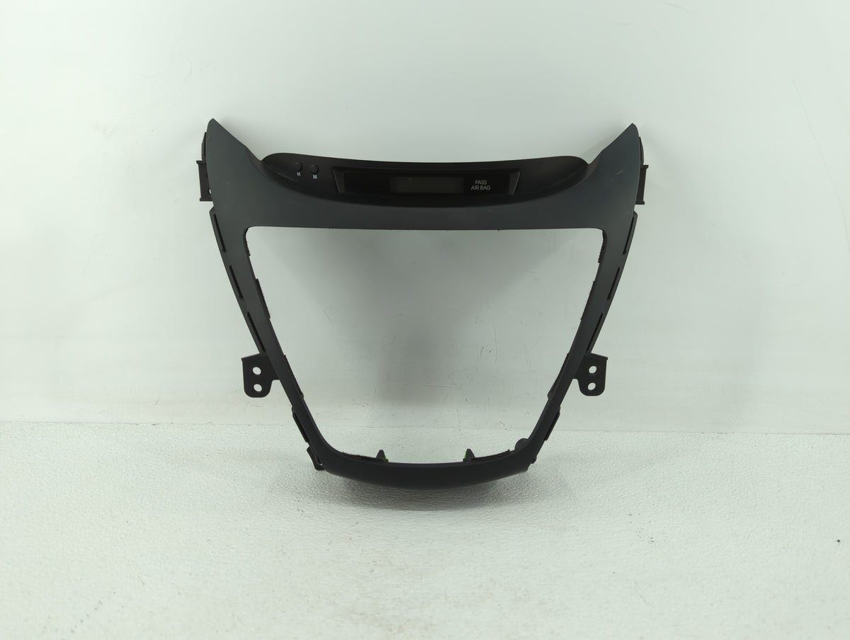 2013 HYUNDAI ELANTRA GLS SEDAN DASH RADIO BEZEL DIGITAL CLOCK Black - Oemusedautoparts1.com