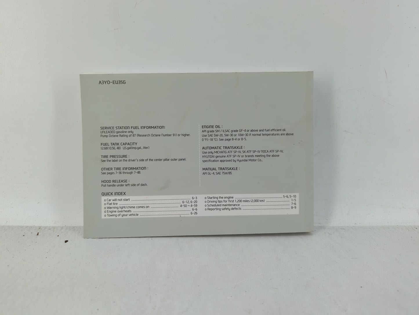 2013 Hyundai Elantra Owners Manual Book Guide OEM Used Auto Parts - Oemusedautoparts1.com
