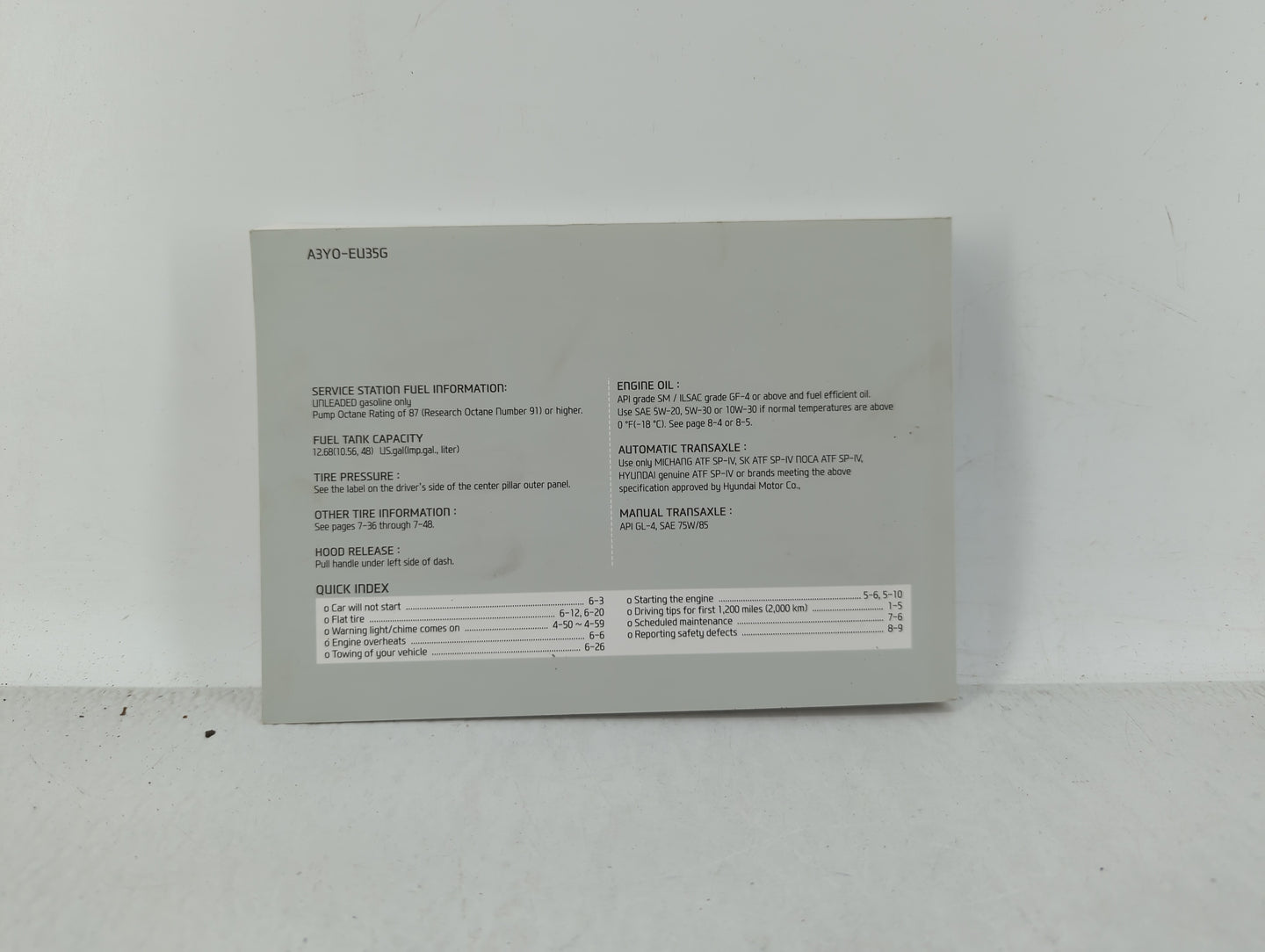 2013 Hyundai Elantra Owners Manual Book Guide OEM Used Auto Parts - Oemusedautoparts1.com