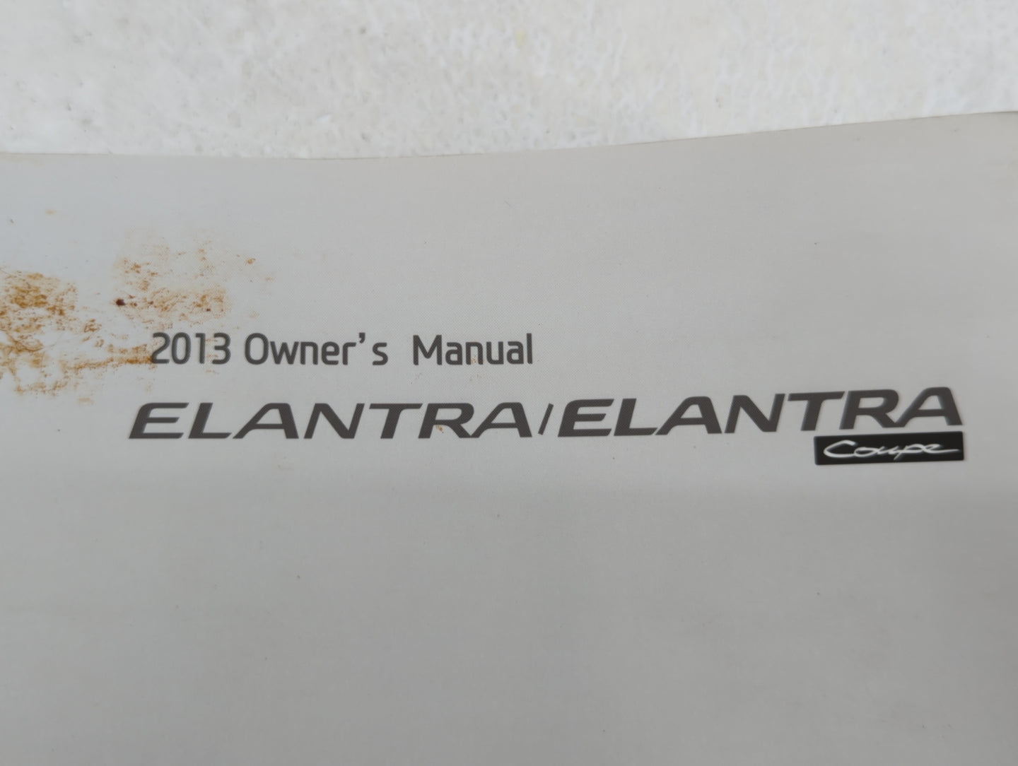 2013 Hyundai Elantra Owners Manual Book Guide OEM Used Auto Parts - Oemusedautoparts1.com