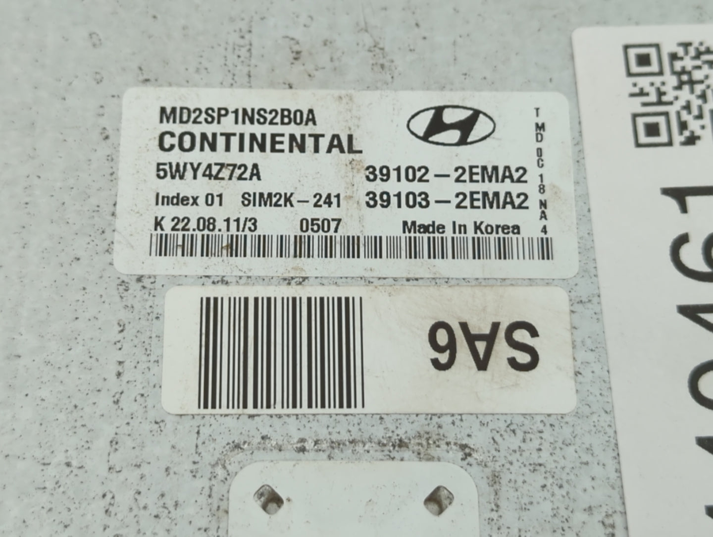 2011-2013 Hyundai Elantra PCM Engine Control Computer ECU ECM PCU OEM P/N:39103-2EMA3 39102-2EMA3 Fits Fits 2011 2012 2013 O