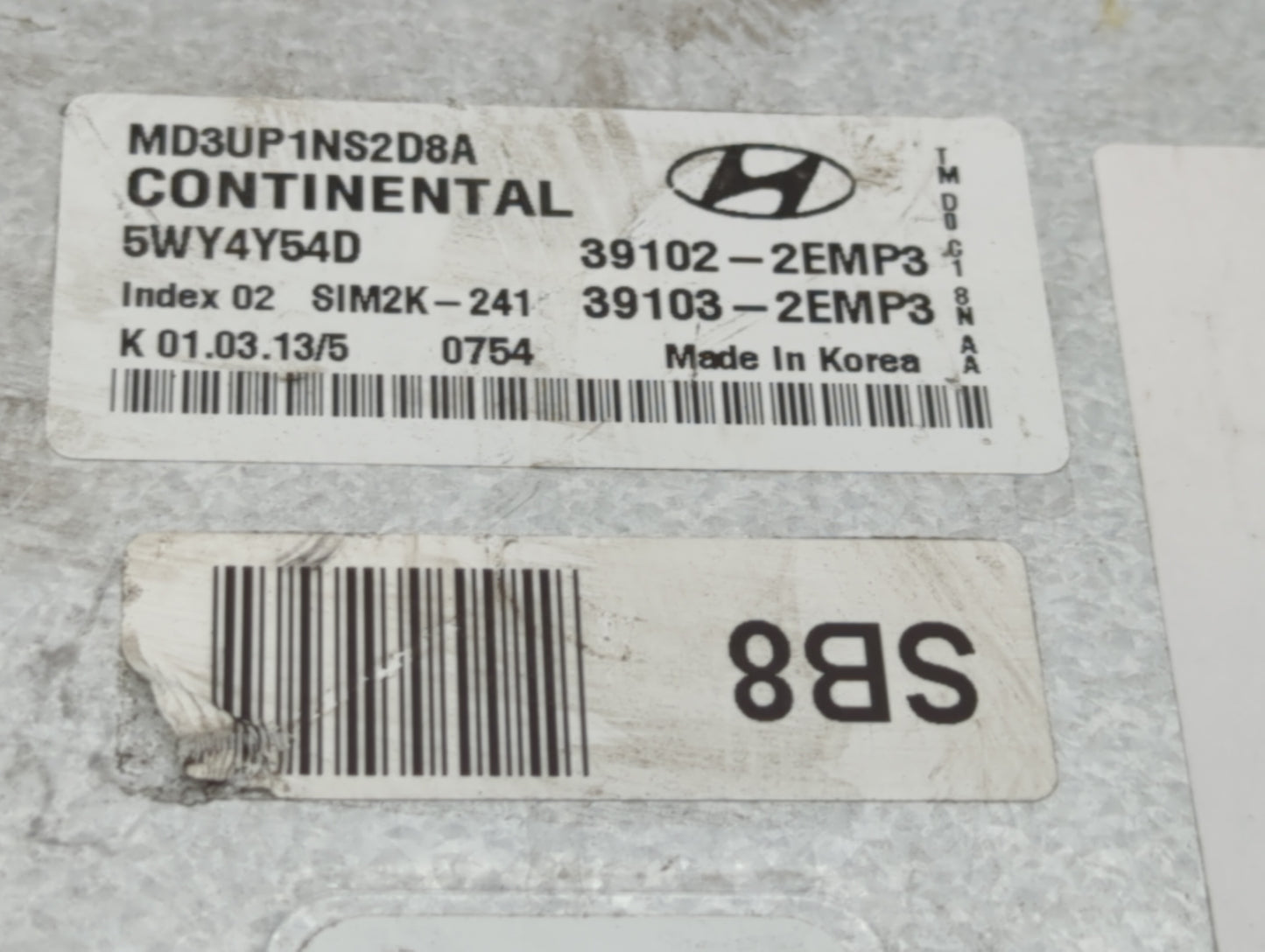 2011-2013 Hyundai Elantra PCM Engine Control Computer ECU ECM PCU OEM P/N:39103-2EMP3 39102-2EMP3 Fits Fits 2011 2012 2013 O