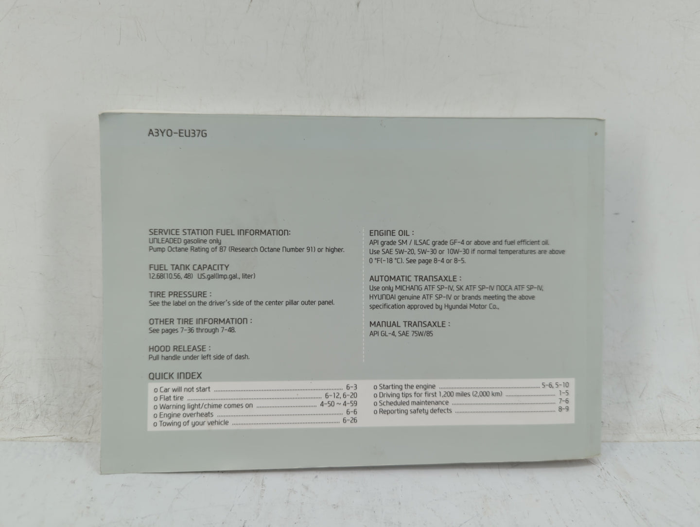 2013 Hyundai Elantra Owners Manual Book Guide OEM Used Auto Parts - Oemusedautoparts1.com