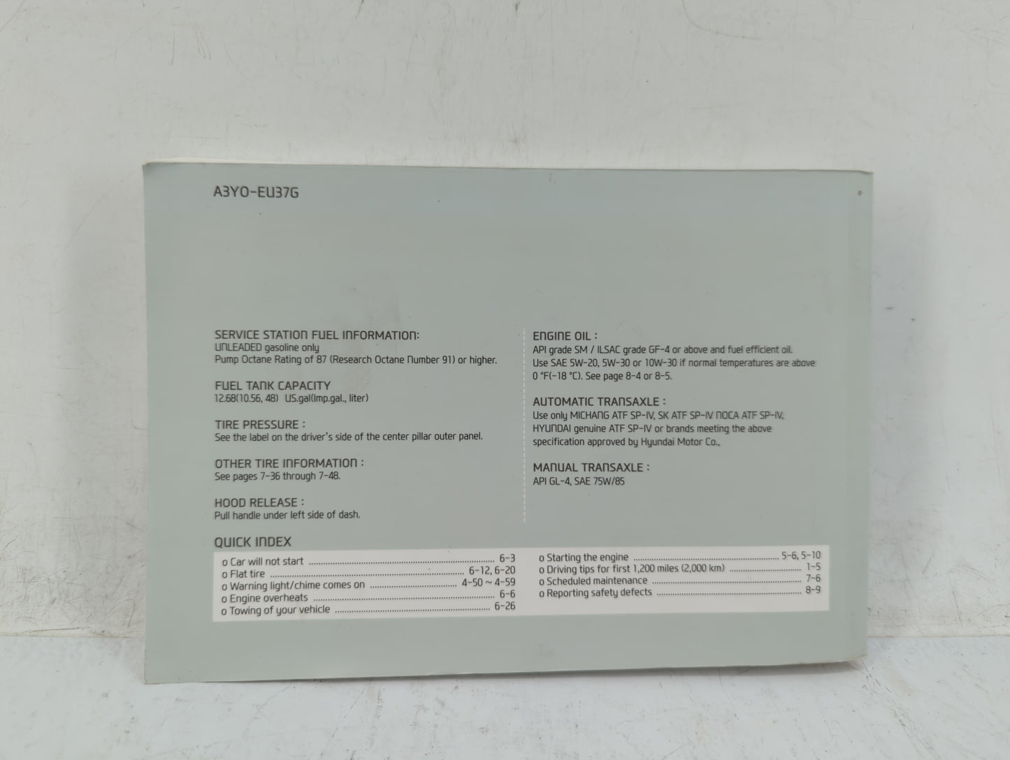 2013 Hyundai Elantra Owners Manual Book Guide OEM Used Auto Parts - Oemusedautoparts1.com