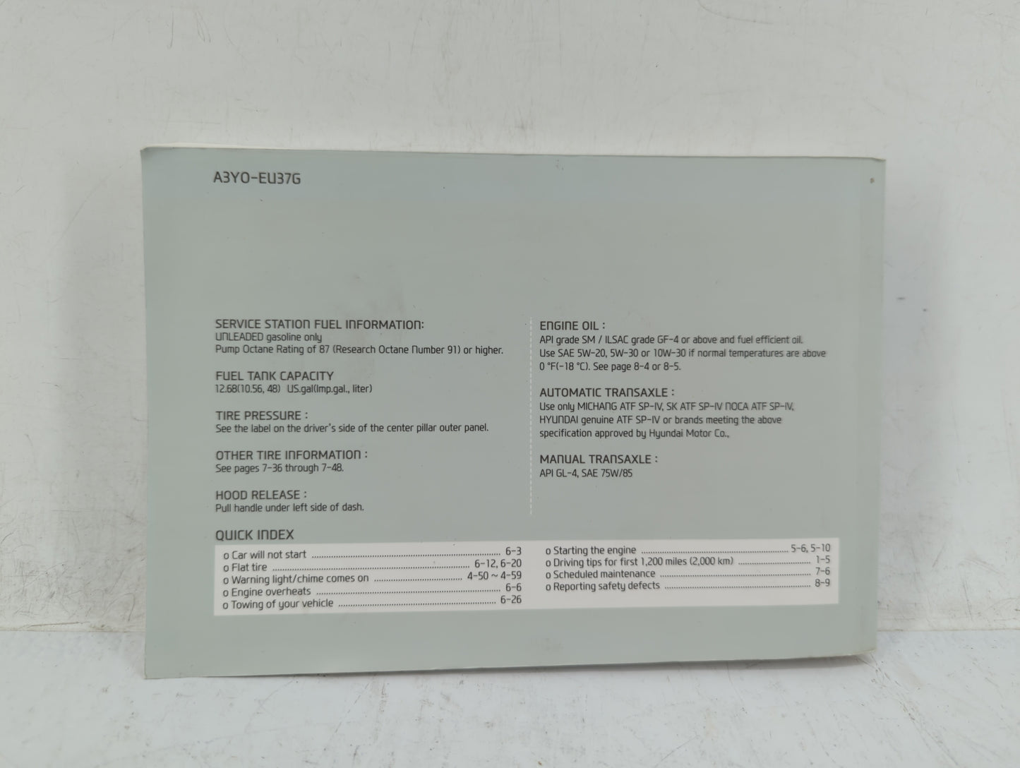 2013 Hyundai Elantra Owners Manual Book Guide OEM Used Auto Parts - Oemusedautoparts1.com