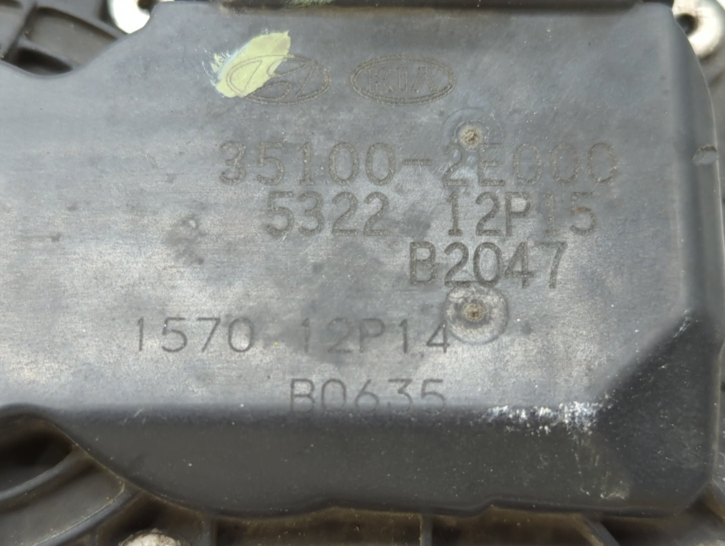 2013-2014 Hyundai Elantra Throttle Body P/N:35100-2E400 35100-2E000 Fits Fits 2012 2013 2014 2015 2016 2018 2019 2020 2021 O