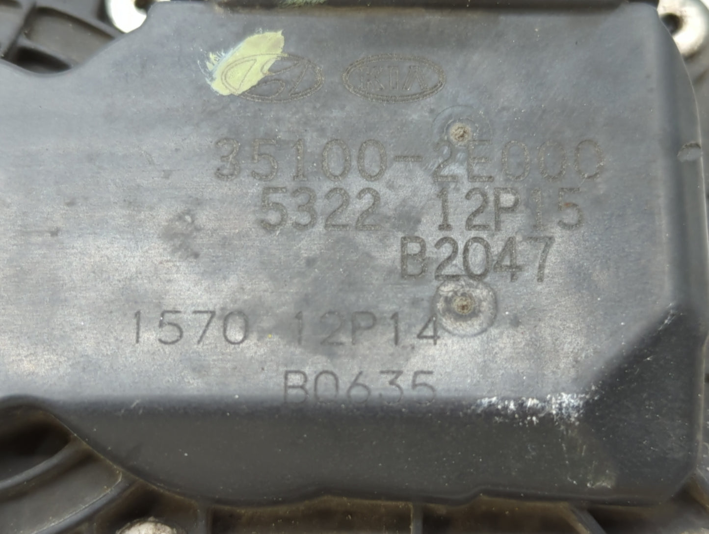 2013-2014 Hyundai Elantra Throttle Body P/N:35100-2E400 35100-2E000 Fits Fits 2012 2013 2014 2015 2016 2018 2019 2020 2021 O