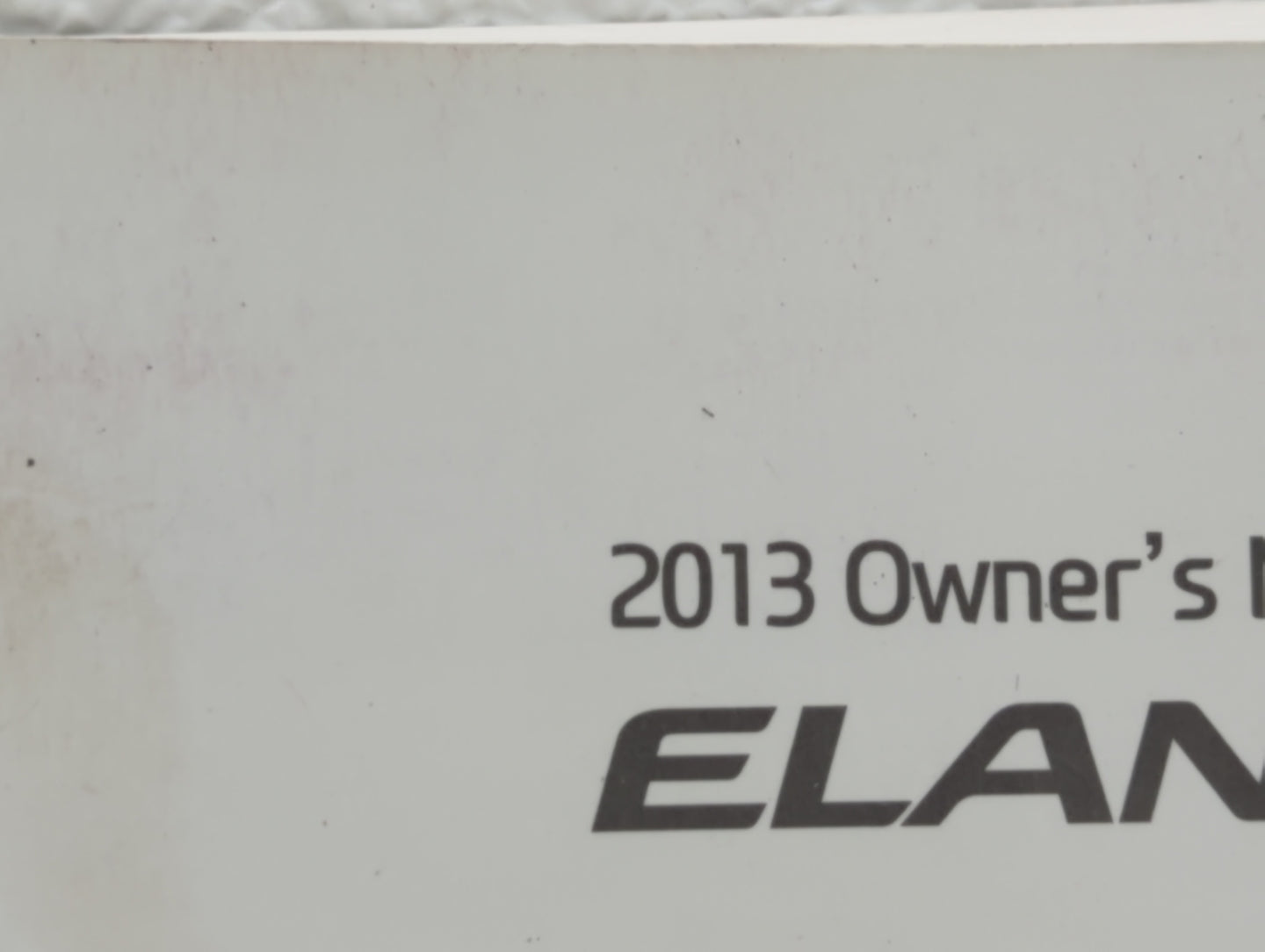 2013 Hyundai Elantra Owners Manual Book Guide OEM Used Auto Parts - Oemusedautoparts1.com
