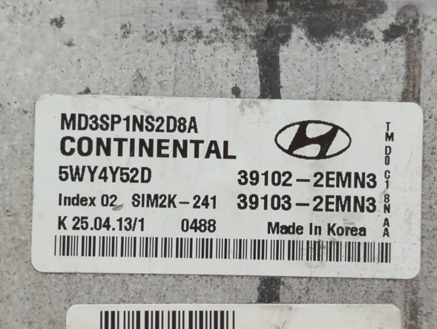 2011-2013 Hyundai Elantra PCM Engine Control Computer ECU ECM PCU OEM P/N:39103-2EMN3 39102-2EMN3 Fits Fits 2011 2012 2013 O
