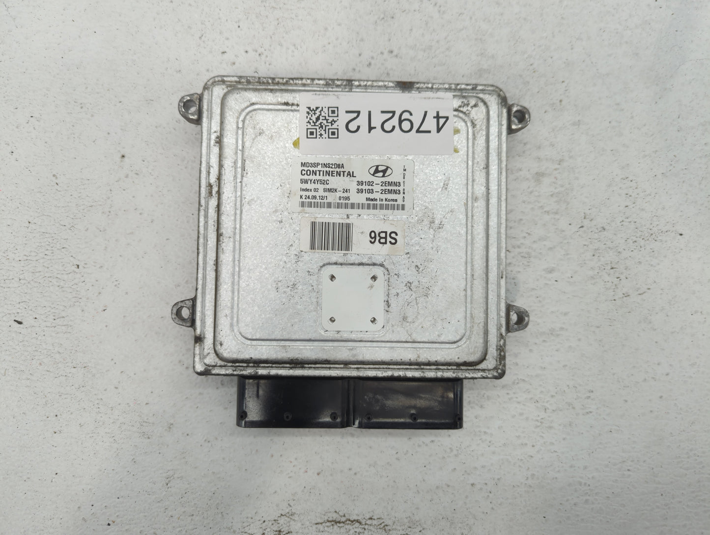 2011-2013 Hyundai Elantra PCM Engine Control Computer ECU ECM PCU OEM P/N:39103-2EMN3 39102-2EMN3 Fits Fits 2011 2012 2013 O