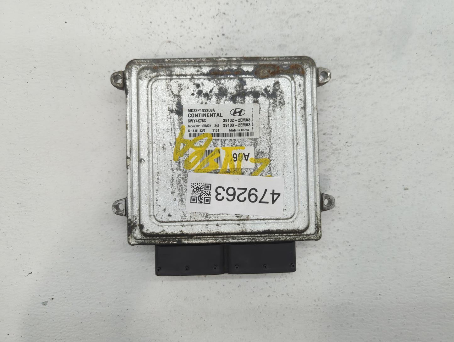 2011-2013 Hyundai Elantra PCM Engine Control Computer ECU ECM PCU OEM P/N:39103-2EMN3 39102-2EMN3 Fits Fits 2011 2012 2013 O