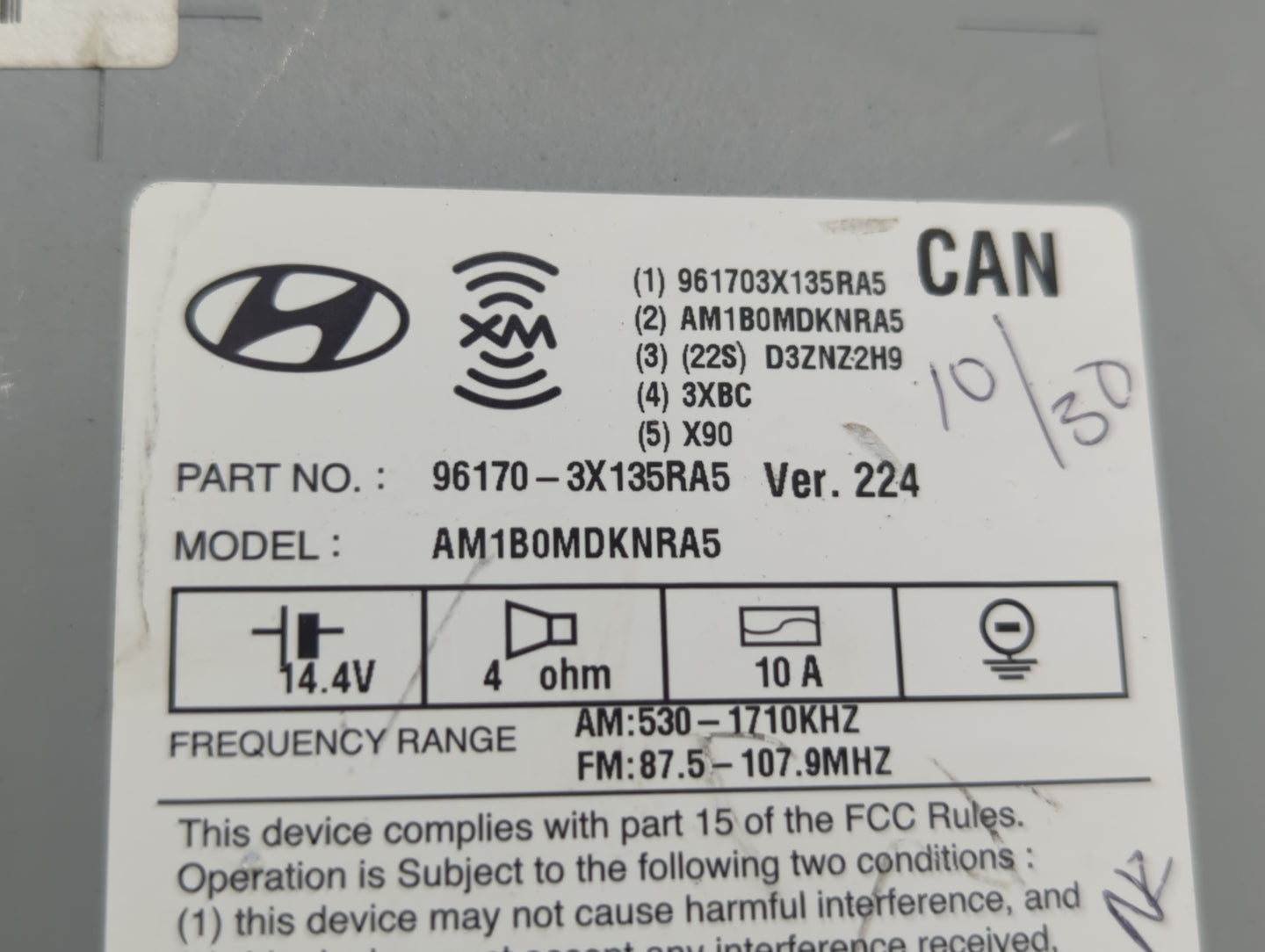 2013-2013 Hyundai Elantra Am Fm Cd Player Radio Receiver - Oemusedautoparts1.com