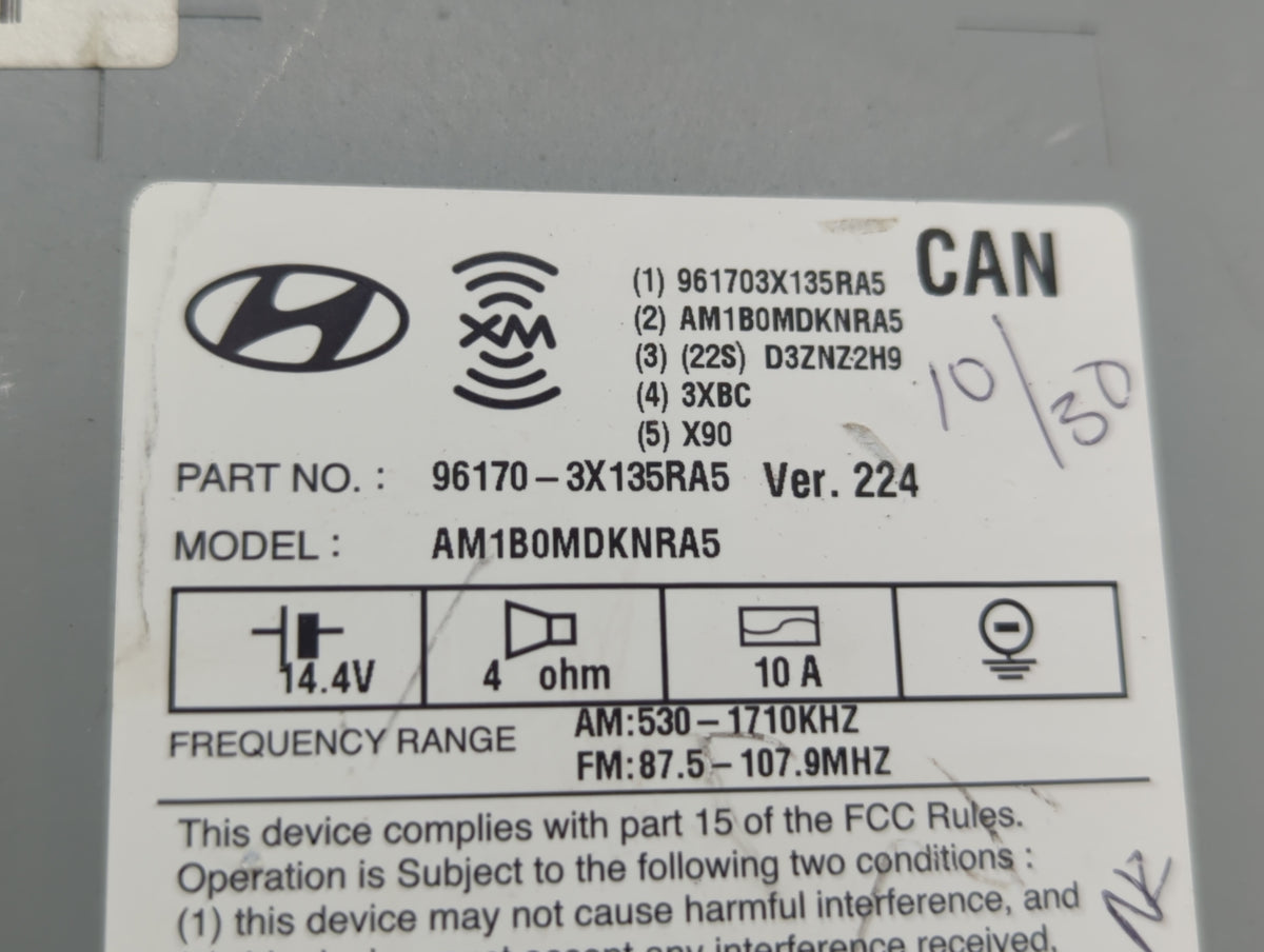 2013-2013 Hyundai Elantra Am Fm Cd Player Radio Receiver 481341 - Oemusedautoparts1.com