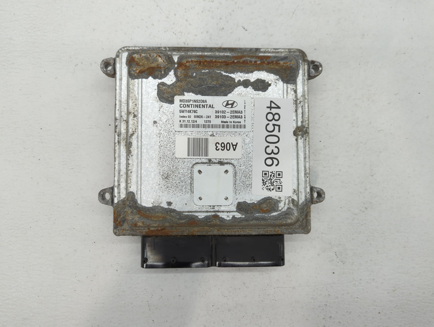 2011-2013 Hyundai Elantra PCM Engine Control Computer ECU ECM PCU OEM P/N:39102-2EMA0 39103-2EMN3 Fits Fits 2011 2012 2013 O