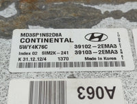 2011-2013 Hyundai Elantra PCM Engine Control Computer ECU ECM PCU OEM P/N:39102-2EMA0 39103-2EMN3 Fits Fits 2011 2012 2013 O