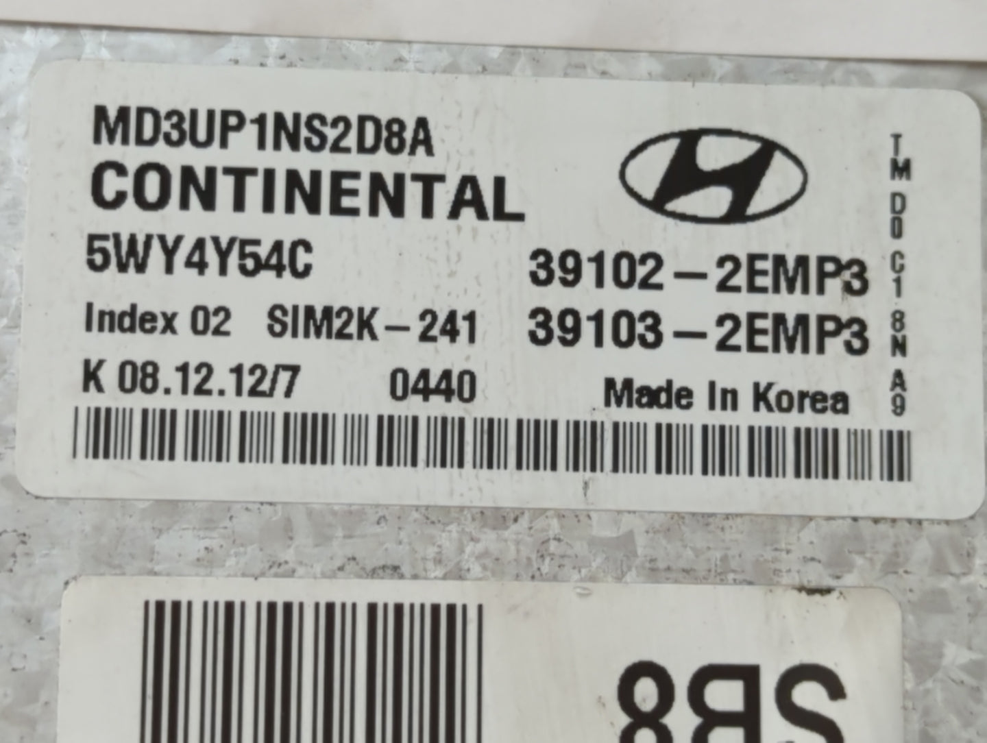 2011-2013 Hyundai Elantra PCM Engine Control Computer ECU ECM PCU OEM P/N:39103-2EMB2 39102-2EMB2 Fits Fits 2011 2012 2013 O
