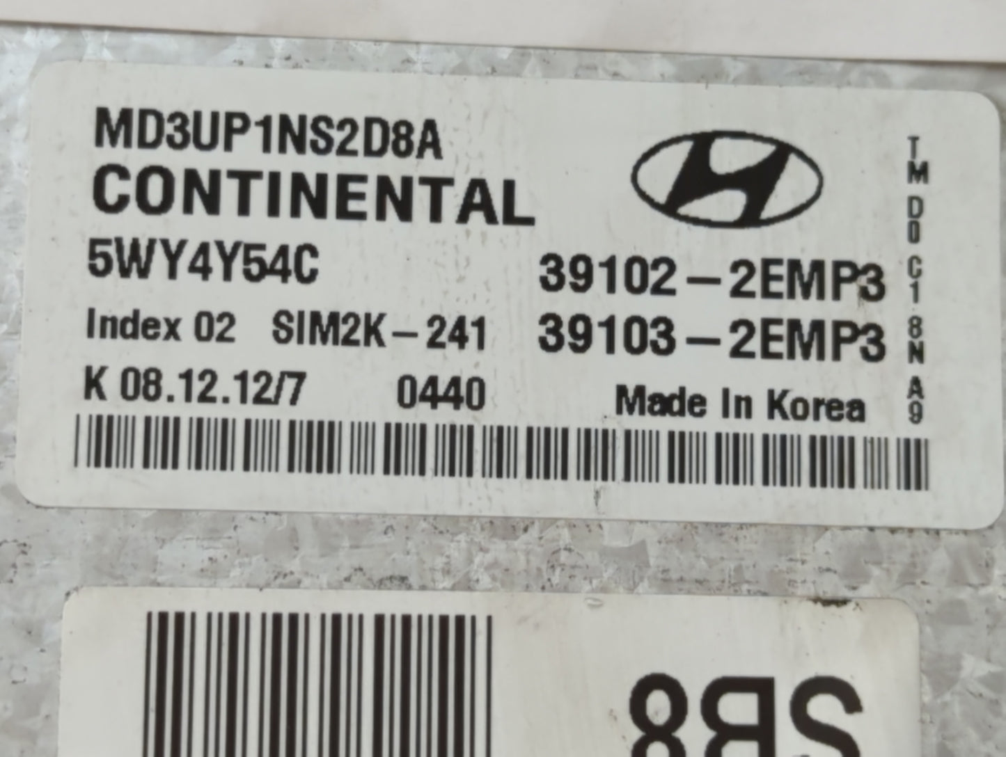 2011-2013 Hyundai Elantra PCM Engine Control Computer ECU ECM PCU OEM P/N:39103-2EMB2 39102-2EMB2 Fits Fits 2011 2012 2013 O