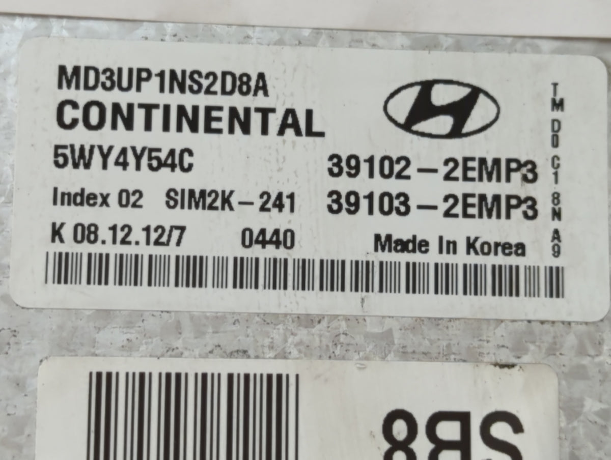 2011-2013 Hyundai Elantra PCM Engine Control Computer ECU ECM PCU OEM P/N:39103-2EMB2 39102-2EMB2, 39102-2EMP2 Fits 2011 201