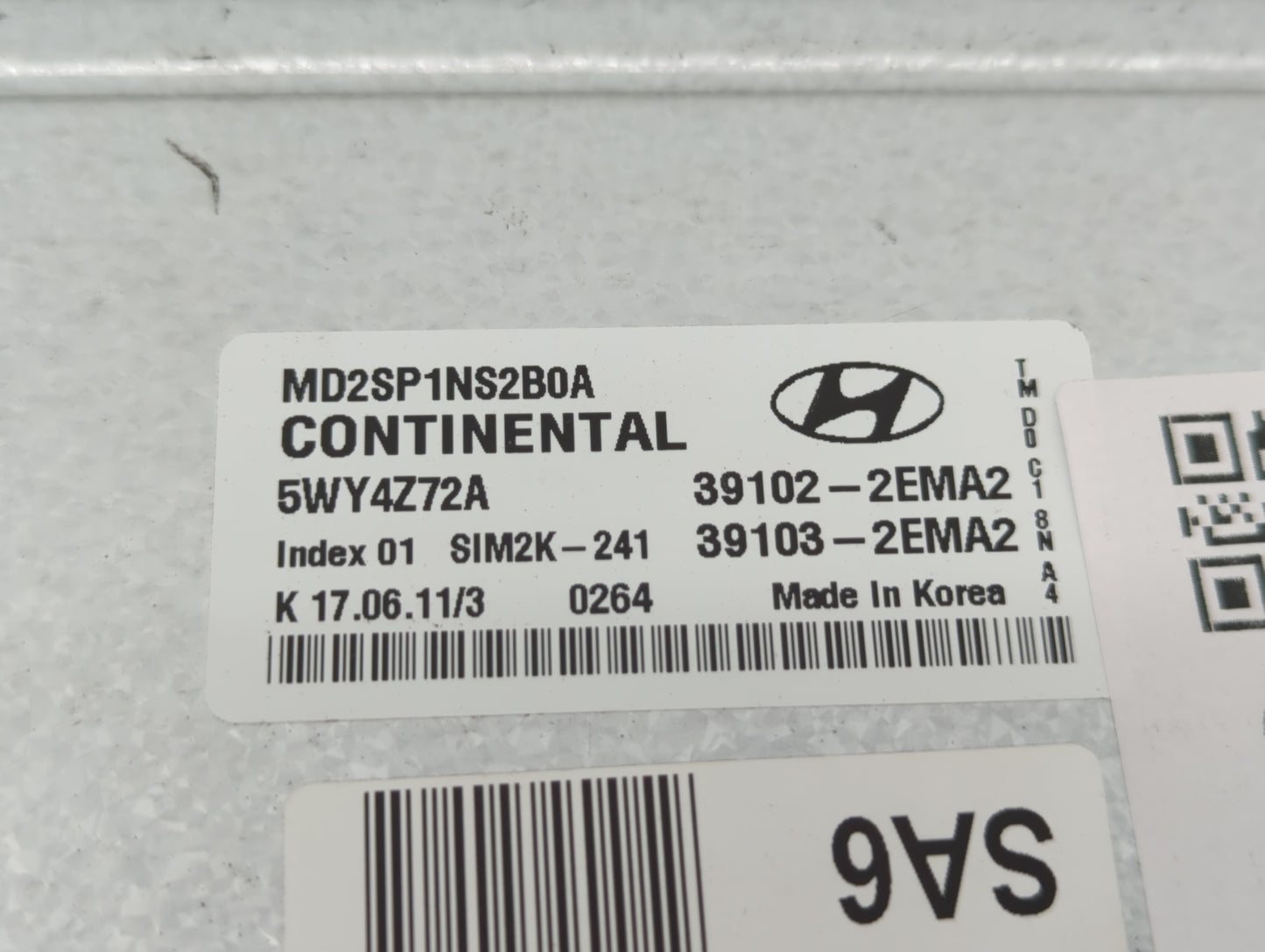 2011-2013 Hyundai Elantra PCM Engine Control Computer ECU ECM PCU OEM P/N:39103-2EMA2 39102-2EMA2 Fits Fits 2011 2012 2013 O