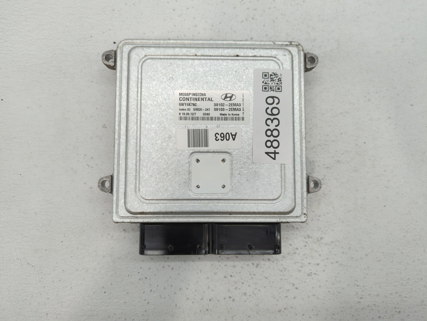2011-2013 Hyundai Elantra PCM Engine Control Computer ECU ECM PCU OEM P/N:39102-2EMA0 39103-2EMN3 Fits Fits 2011 2012 2013 O