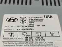 2013 Hyundai Elantra Radio AM FM Cd Player Receiver Replacement P/N:96170-3X165RA5 Fits OEM Used Auto Parts - Oemusedautopar