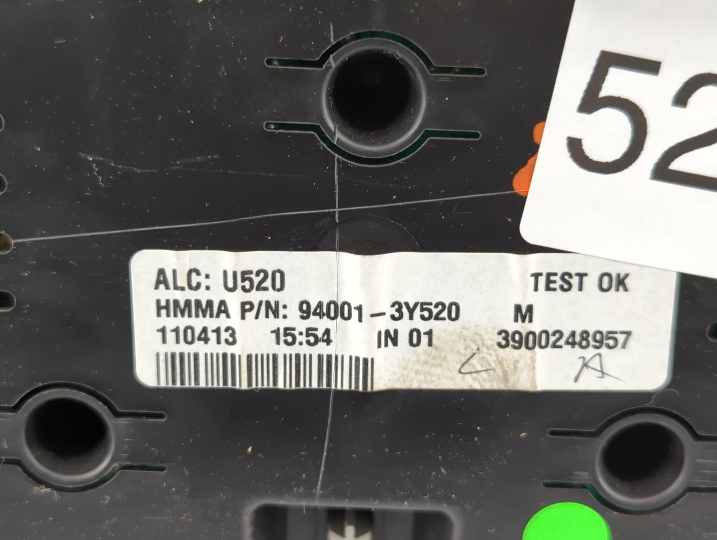 2013 Hyundai Elantra Instrument Cluster Speedometer Gauges P/N:94001-3Y520 Fits OEM Used Auto Parts - Oemusedautoparts1.com