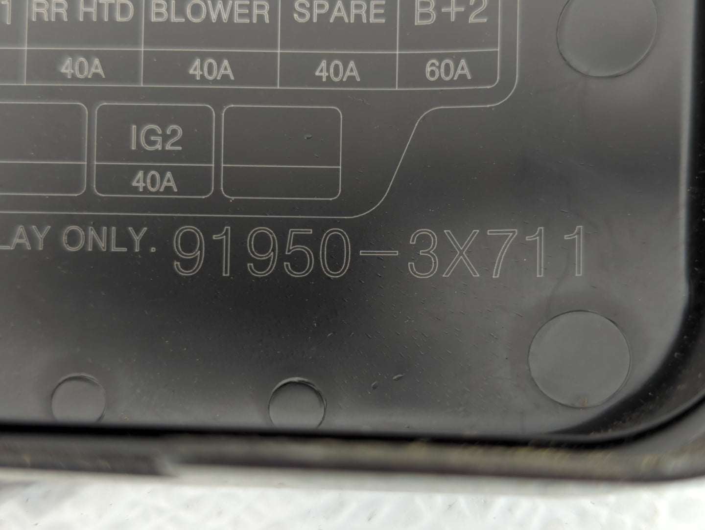 2011-2013 Hyundai Elantra Fusebox Fuse Box Panel Relay Module P/N:91950-3X711 Fits Fits 2011 2012 2013 OEM Used Auto Parts -