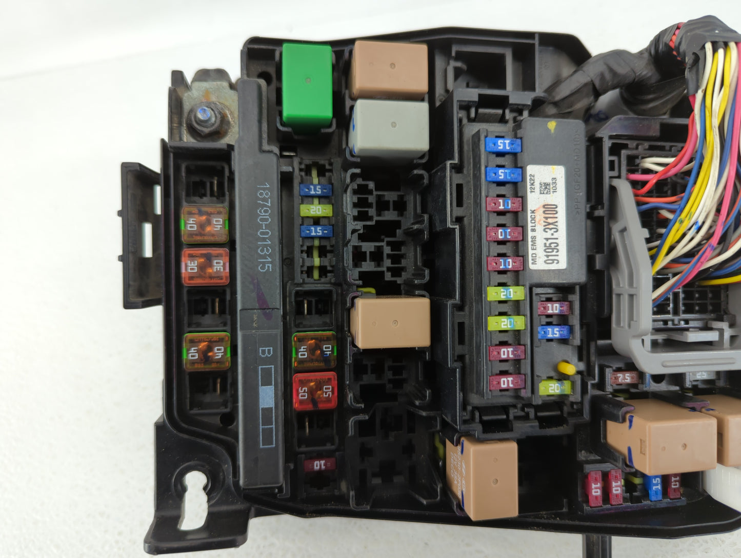 2011-2013 Hyundai Elantra Fusebox Fuse Box Panel Relay Module P/N:91950-3X711 Fits Fits 2011 2012 2013 OEM Used Auto Parts -