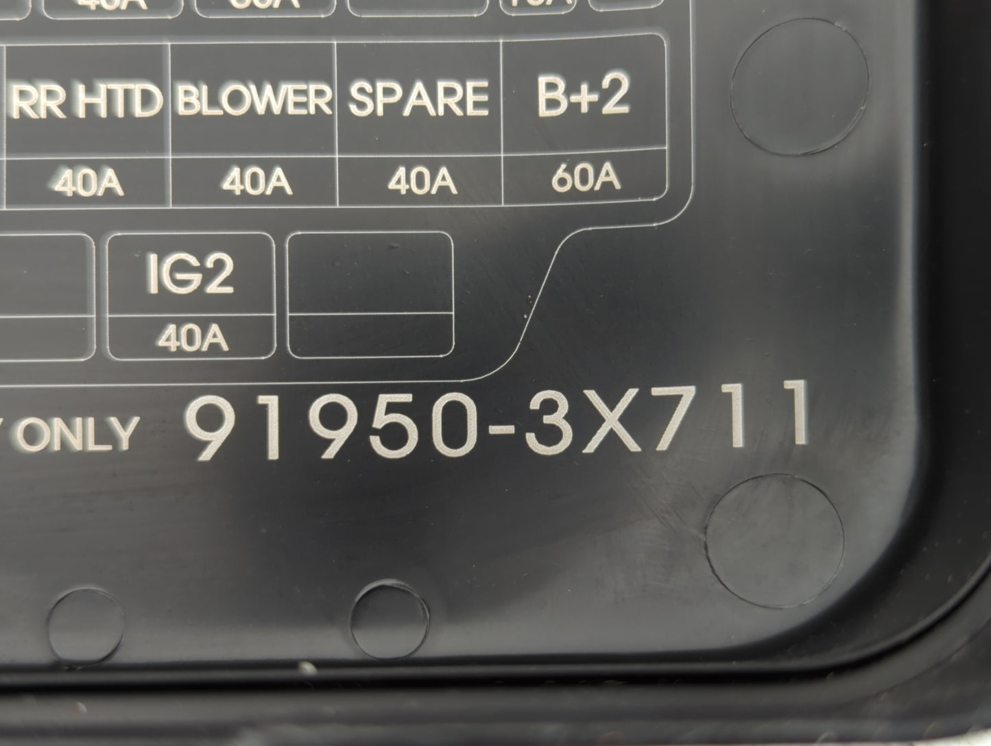 2011-2013 Hyundai Elantra Fusebox Fuse Box Panel Relay Module P/N:91950-3X711 Fits Fits 2011 2012 2013 OEM Used Auto Parts -