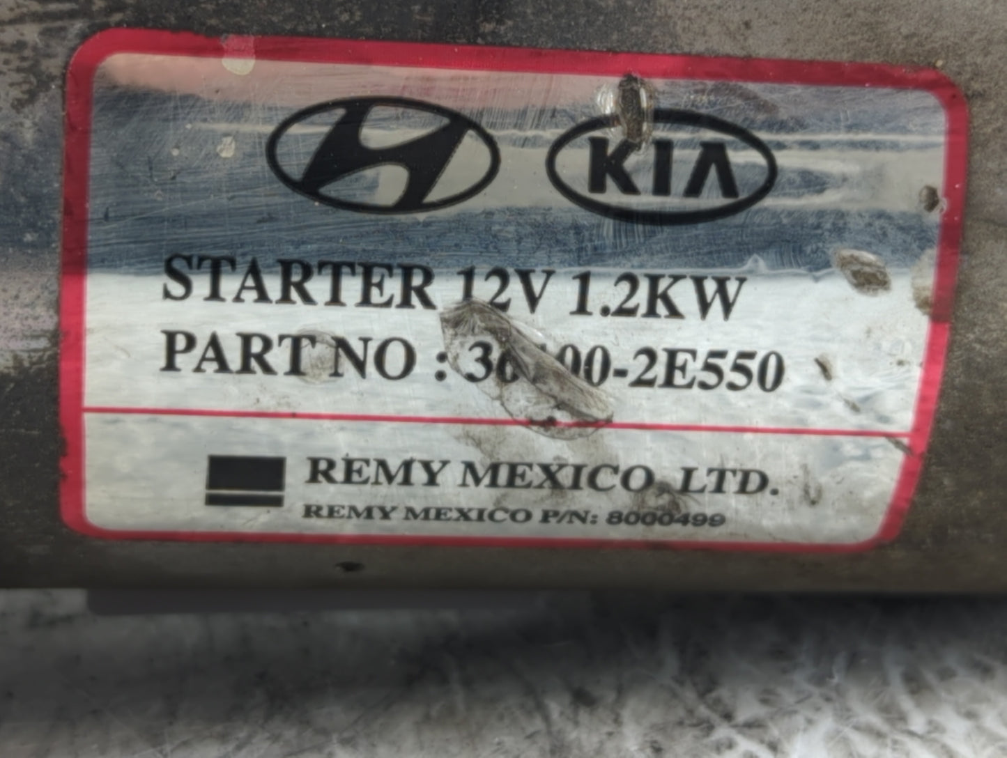 2011-2014 Hyundai Elantra Car Starter Motor Solenoid OEM P/N:36100-2E550 36100-2E120 Fits Fits 2011 2012 2013 2014 OEM Used 