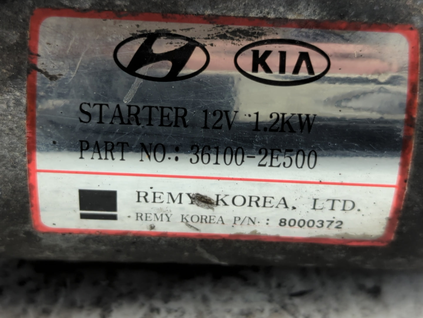 2011-2014 Hyundai Elantra Car Starter Motor Solenoid OEM P/N:36100-2E550 36100-2E120 Fits Fits 2011 2012 2013 2014 OEM Used 