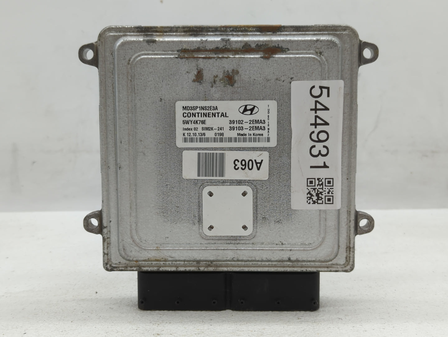 2013 Hyundai Elantra PCM Engine Control Computer ECU ECM PCU OEM P/N:39102-2EMA3 Fits OEM Used Auto Parts - Oemusedautoparts