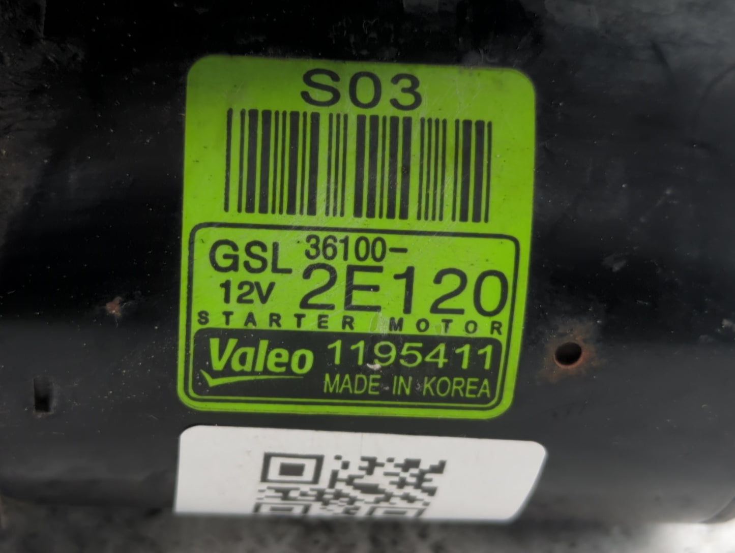 2011-2014 Hyundai Elantra Car Starter Motor Solenoid OEM P/N:36100-2E120 Fits Fits 2011 2012 2013 2014 OEM Used Auto Parts -