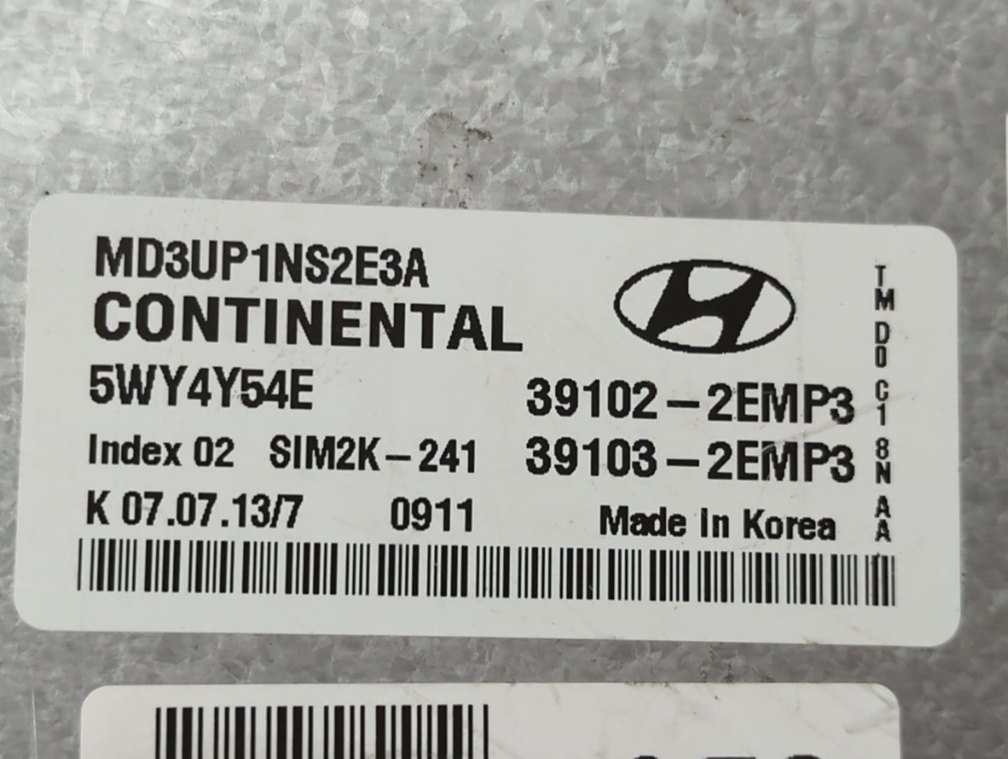 2011-2013 Hyundai Elantra PCM Engine Control Computer ECU ECM PCU OEM P/N:39102-2EMB3 39102-2EMP3 Fits Fits 2011 2012 2013 O