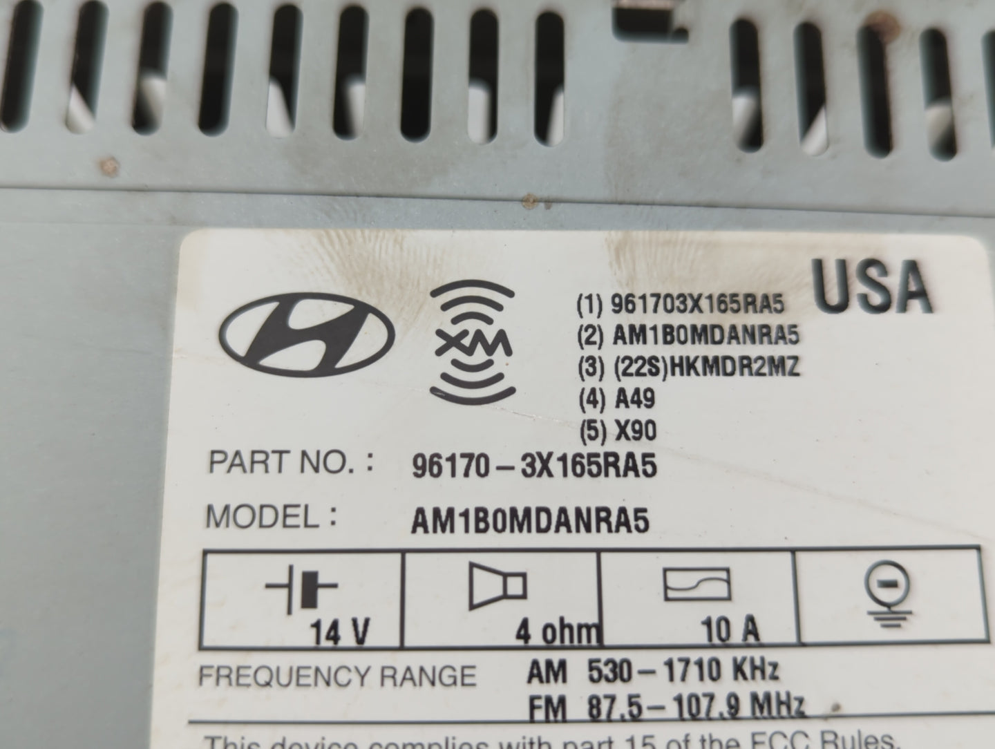 2013-2013 Hyundai Elantra Am Fm Cd Player Radio Receiver - Oemusedautoparts1.com